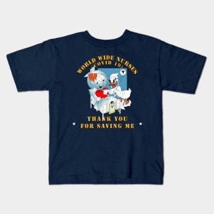 Corona - Worldwide Nurses - Thank You for Saving Me Kids T-Shirt